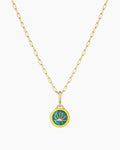 Power Gemstone Parker Charm Necklace Inspiration || option::18K Gold Plated