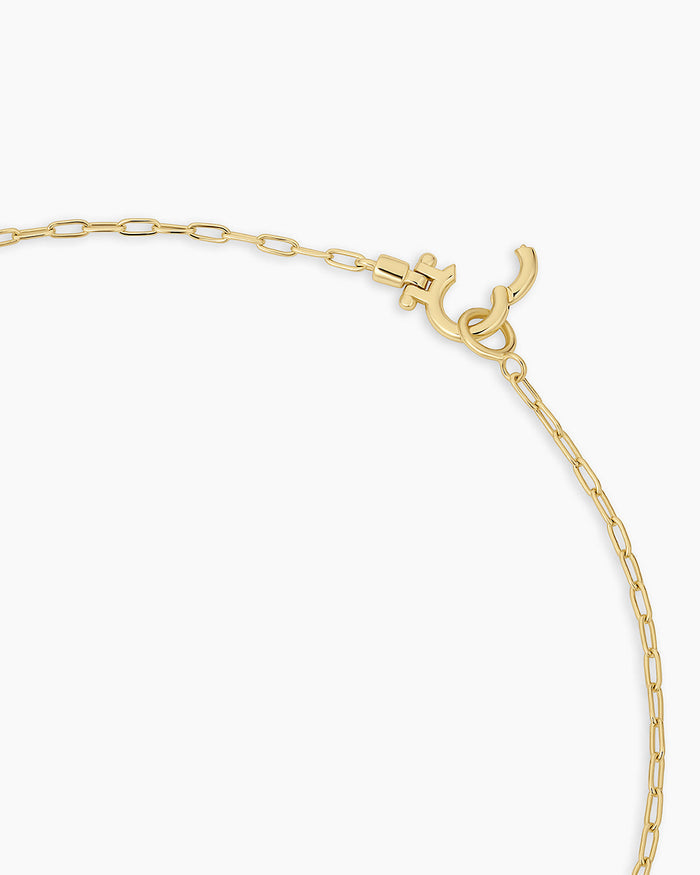 Power Gemstone Parker Charm Necklace Luck || option::18K Gold Plated