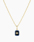 Power Gemstone Parker Charm Necklace Protection || option::18K Gold Plated