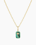 Power Gemstone Parker
 Charm Necklace Travel || option::18K Gold Plated