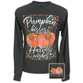 Pumpkin Kisses Black Heather LS