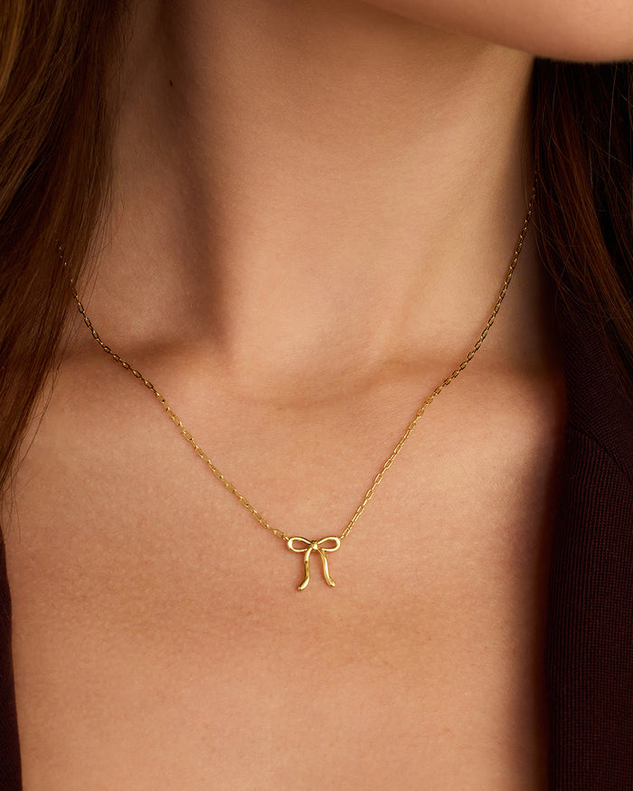 Put a Bow on it Necklace || option::18K Gold Plated