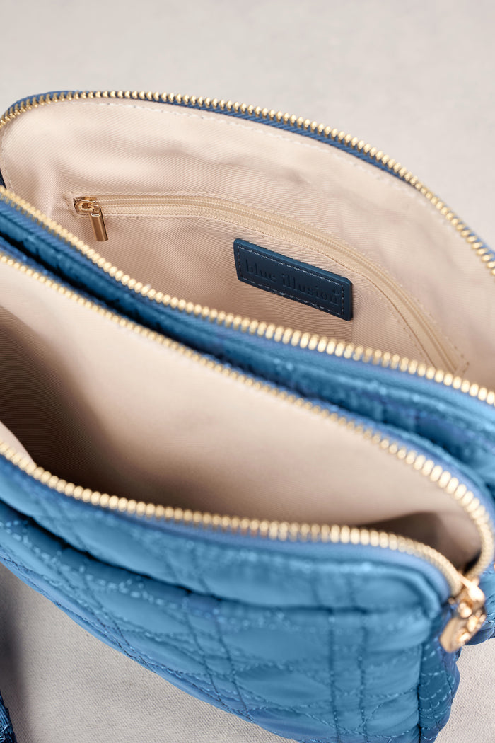 Quilted Crossbody - Blue Denim