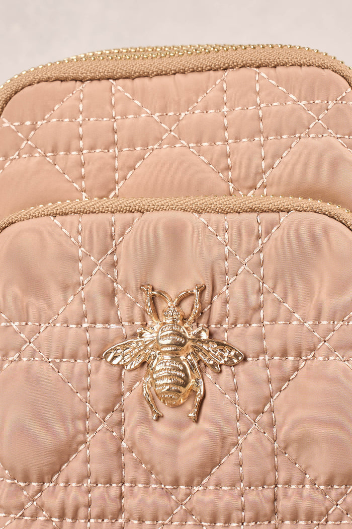 Quilted Phone Bag - Oatmeal