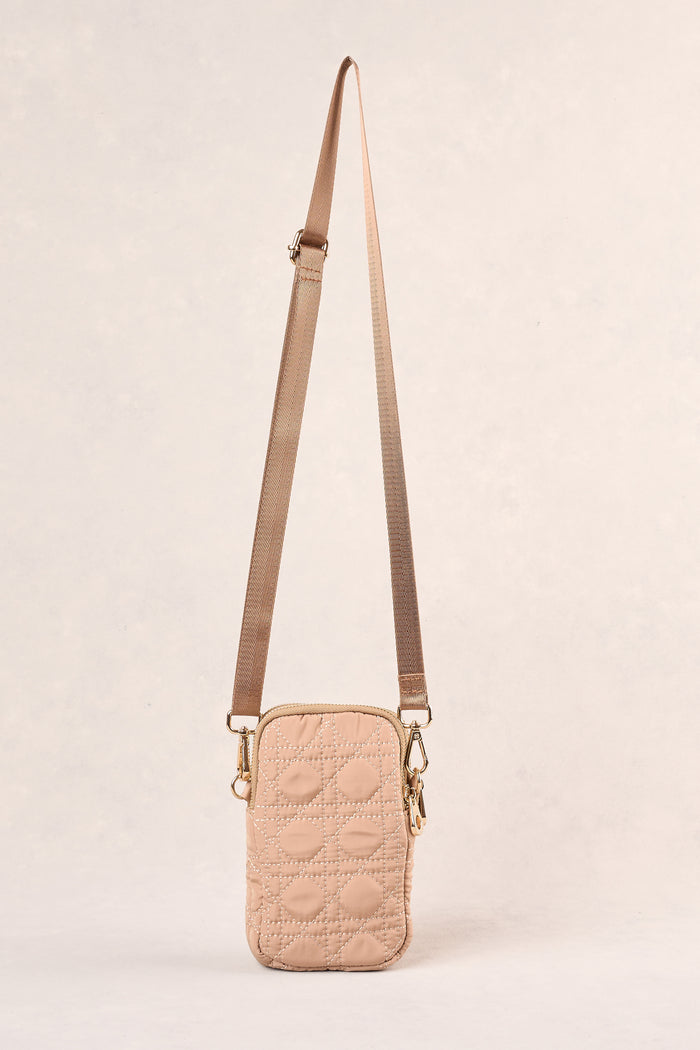 Quilted Phone Bag - Oatmeal