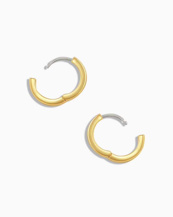 Reed Hoops || option::18K Gold Plated