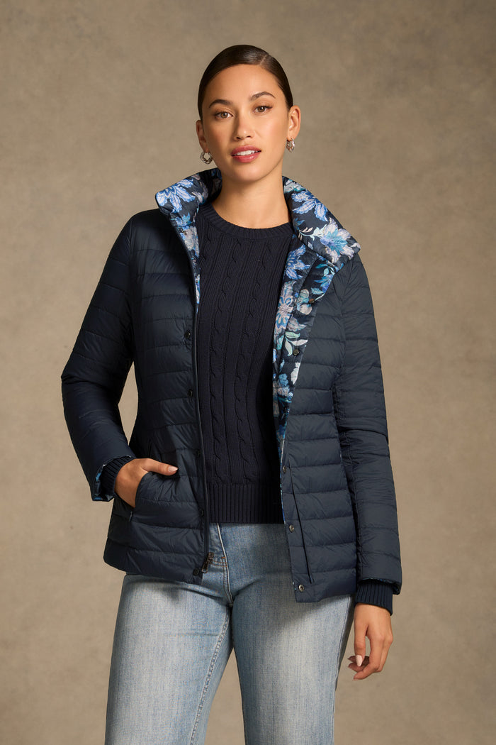 Reversible Puffer Jacket - Floral Chintz Print