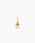 Rose Coin Parker Charm || option::18K Gold Plated