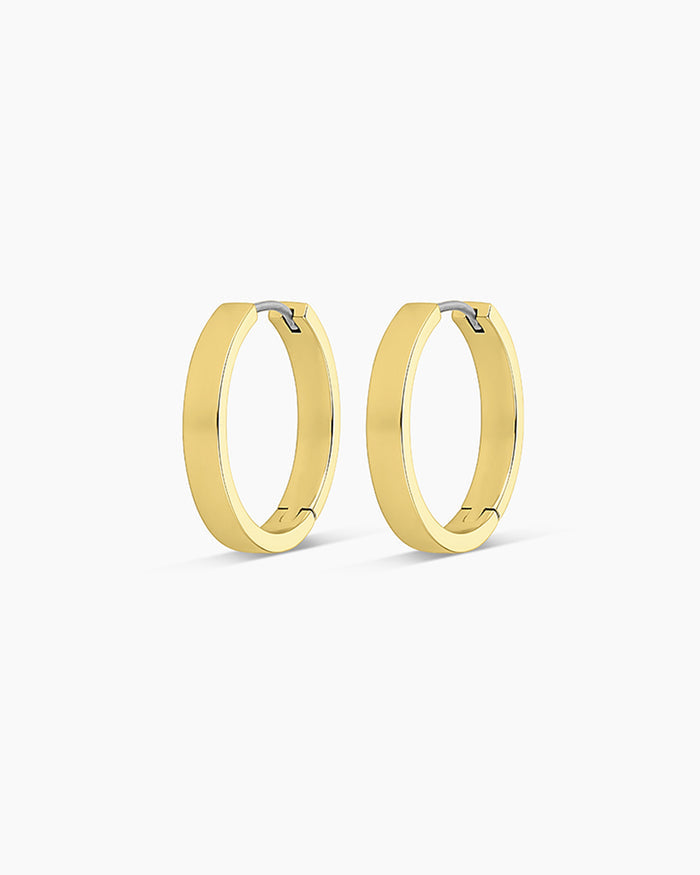 Rose Hoops Chunky hoops || option::18K Gold Plated