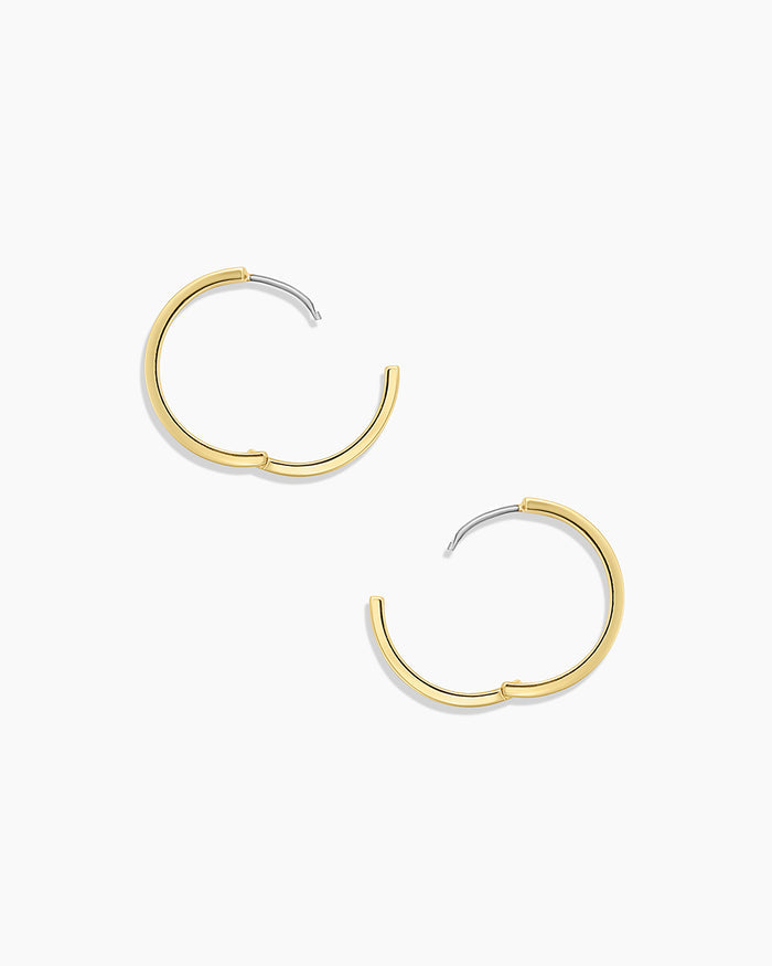 Rose Hoops Chunky hoops || option::18K Gold Plated