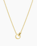 Rose Interlocking Necklace || option::18K Gold Plated