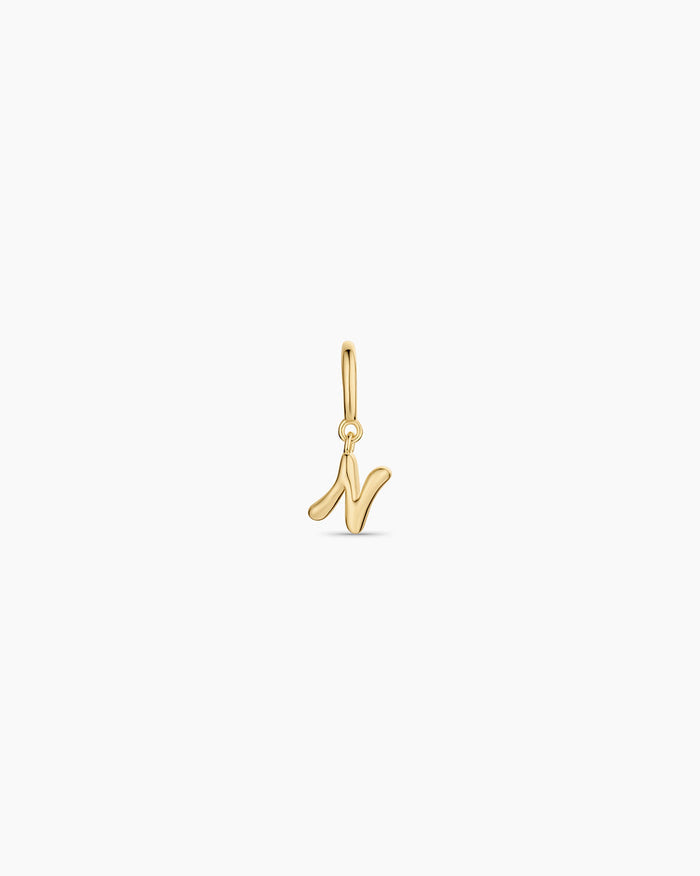 Ryder Alphabet Charm || option::18K Gold Plated, Nu