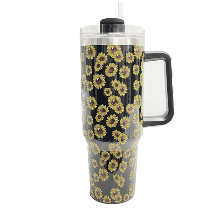 SC-4412-P Morgan Tumbler Black Sunflower