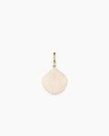Scallop Enamel Parker Charm || option::18K Gold Plated, Cream