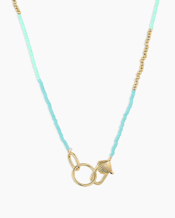 Scallop Padlock Bay Necklace || option::18K Gold Plated