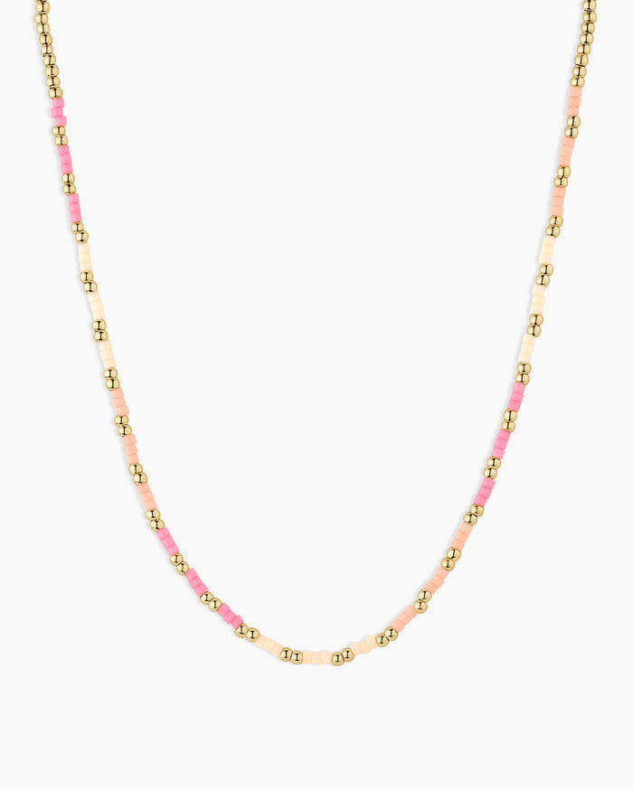 Scallop Padlock Sunset Necklace || option::18K Gold Plated
