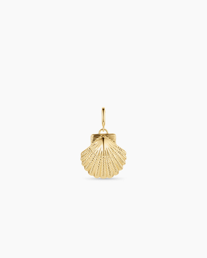 Gold Scallop Shell Parker Charm || option::18K Gold Plated