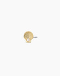 Scallop Pearl Single Stud || option::18K Gold Plated