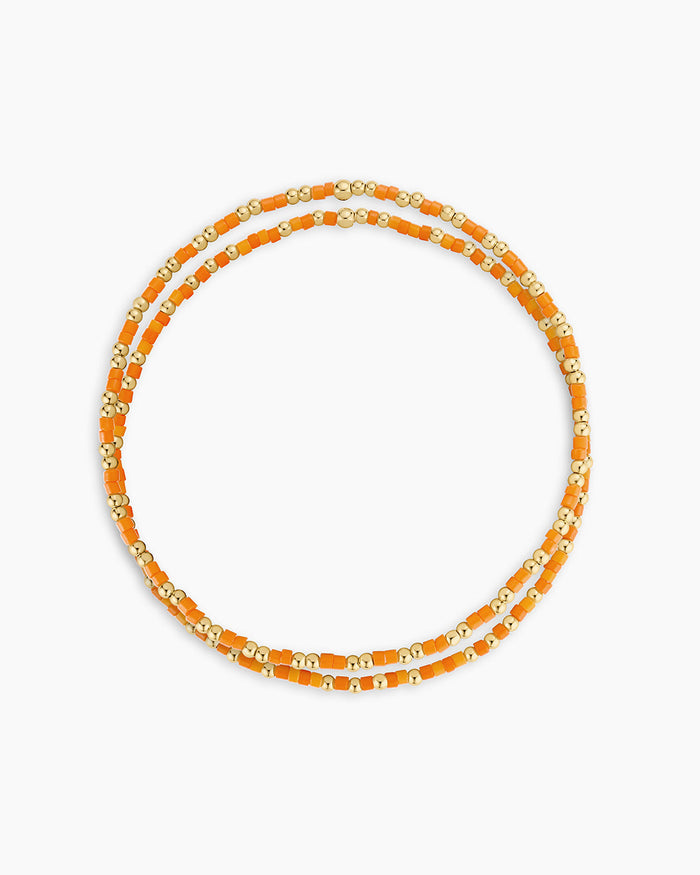 18K Gold Plated / Orange