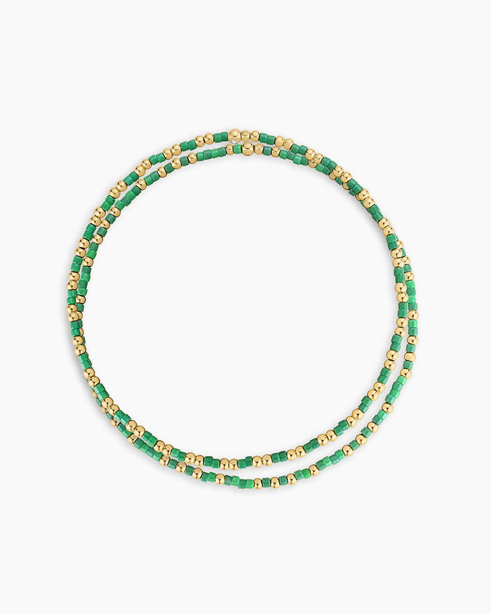 18K Gold Plated / Green