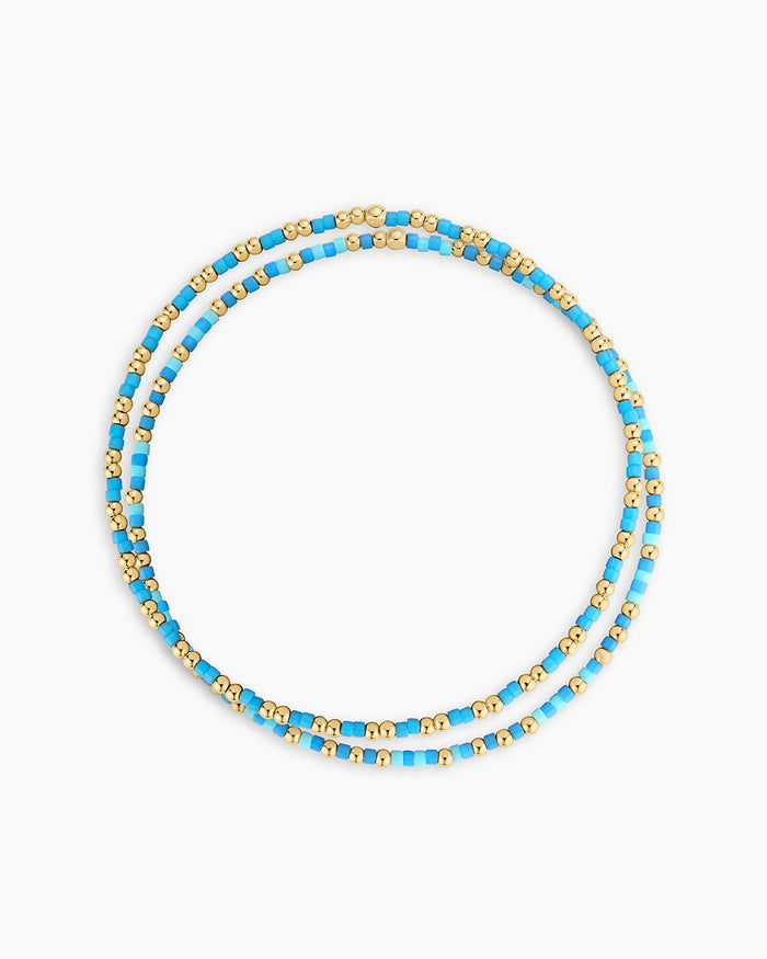 18K Gold Plated / Light Blue