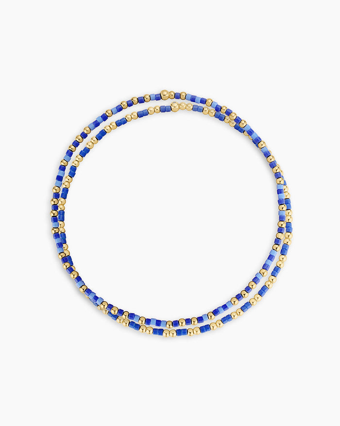 18K Gold Plated / Royal Blue