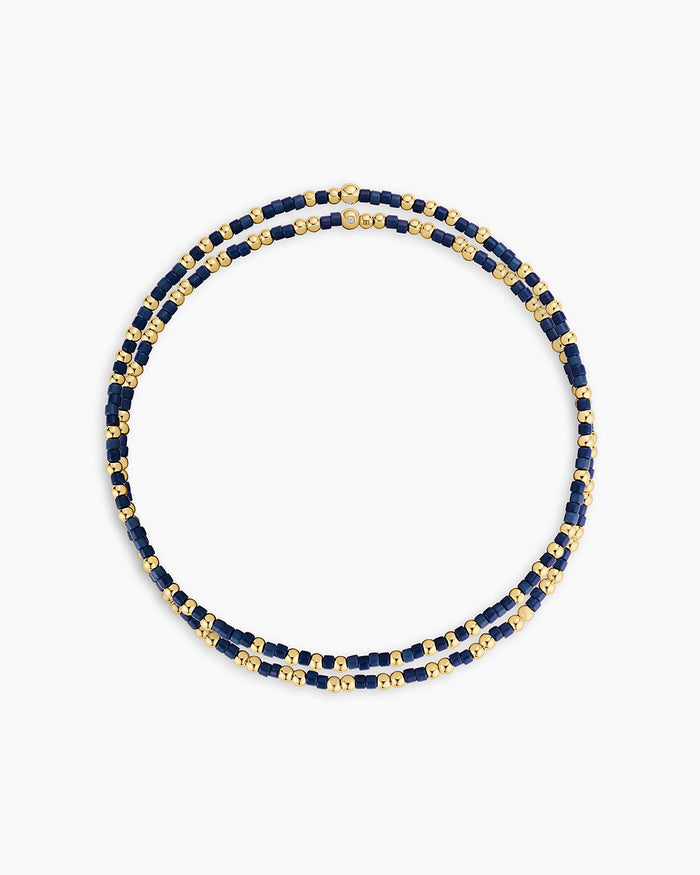18K Gold Plated / Navy