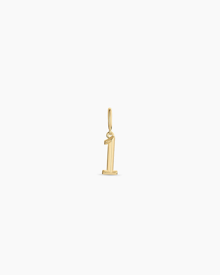 Scout Number Charm || option::18K Gold Plated, 1