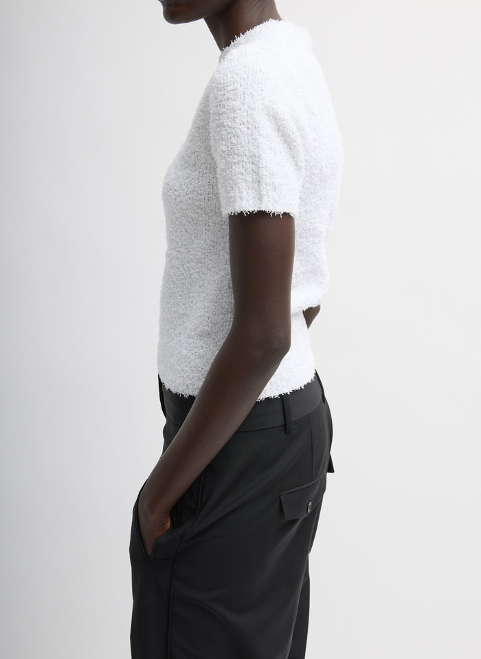 White Serviette Baby T-Shirt - side view on model