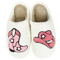SF-1120 Rodeo Cowgirl White Slippers
