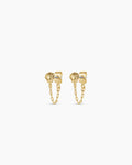 Shell Chain Huggies || option::18K Gold Plated