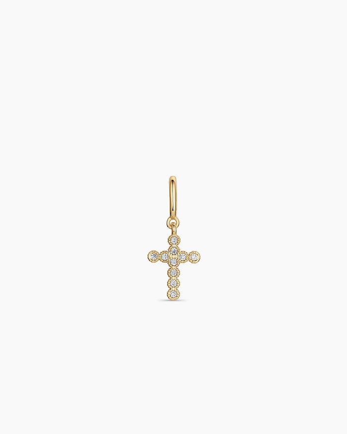 Shimmer Cross Parker Charm || option::18K Gold Plated