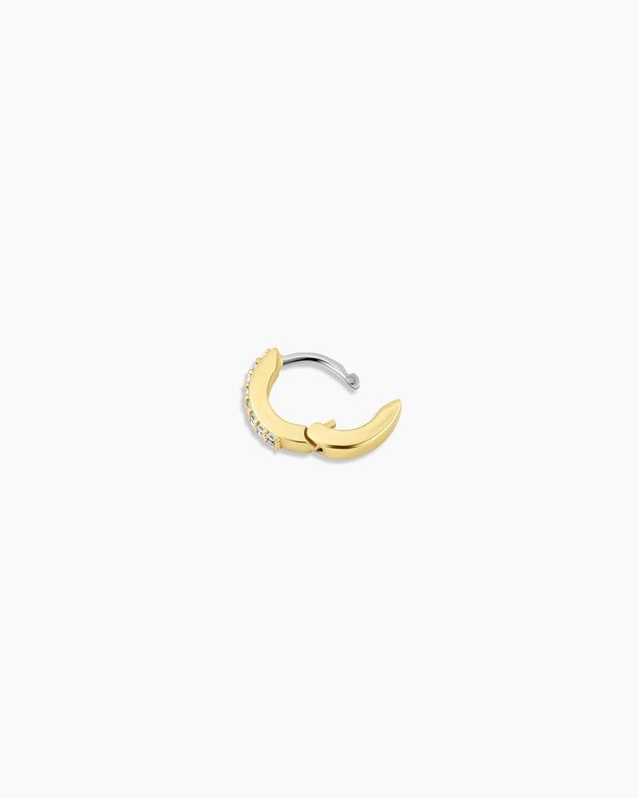 Shimmer Charm Huggie || option::18K Gold Plated