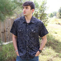 SL-1259 Southern Limit Button Down Black Camo