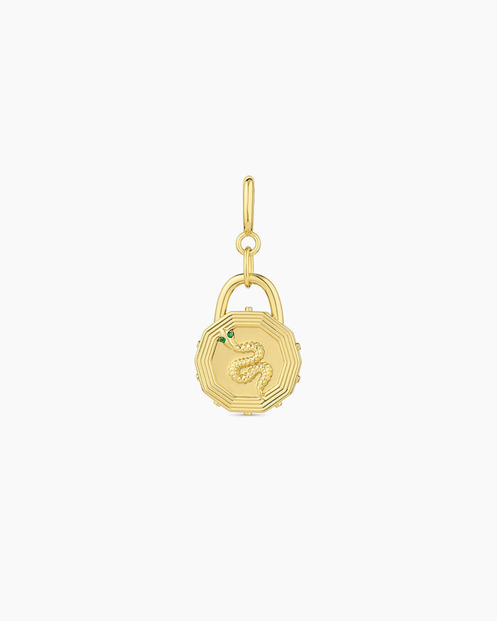 Snake Coin Parker Charm || option::18K Gold Plated