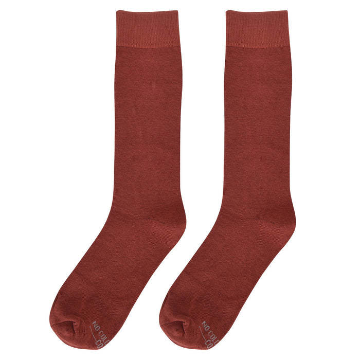 Solid Burnt Orange Socks