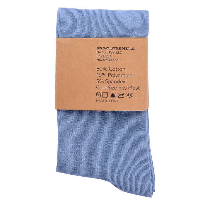Solid Dusty Blue Socks