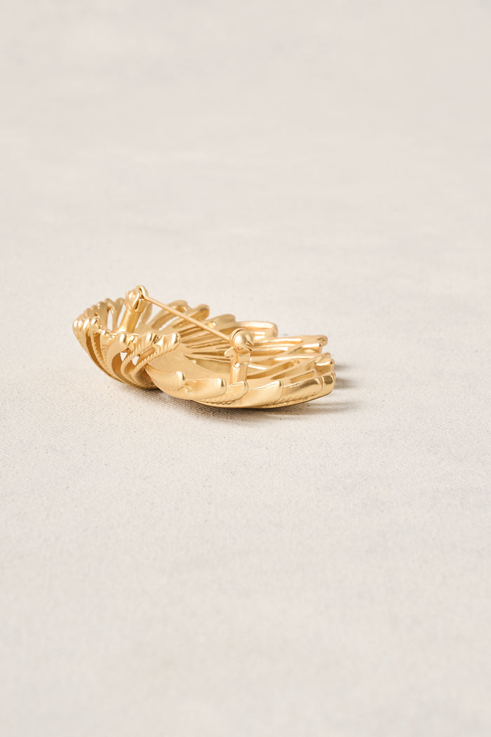 Spiral Statement Brooch - Gold