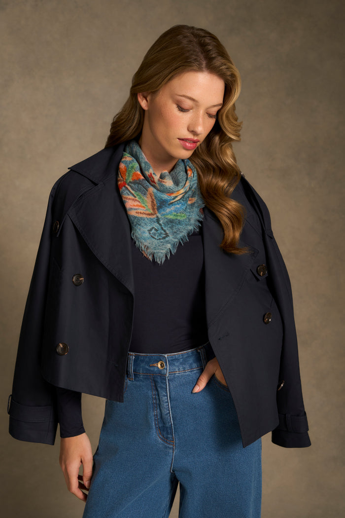 Square Wool Scarf - Multicolour