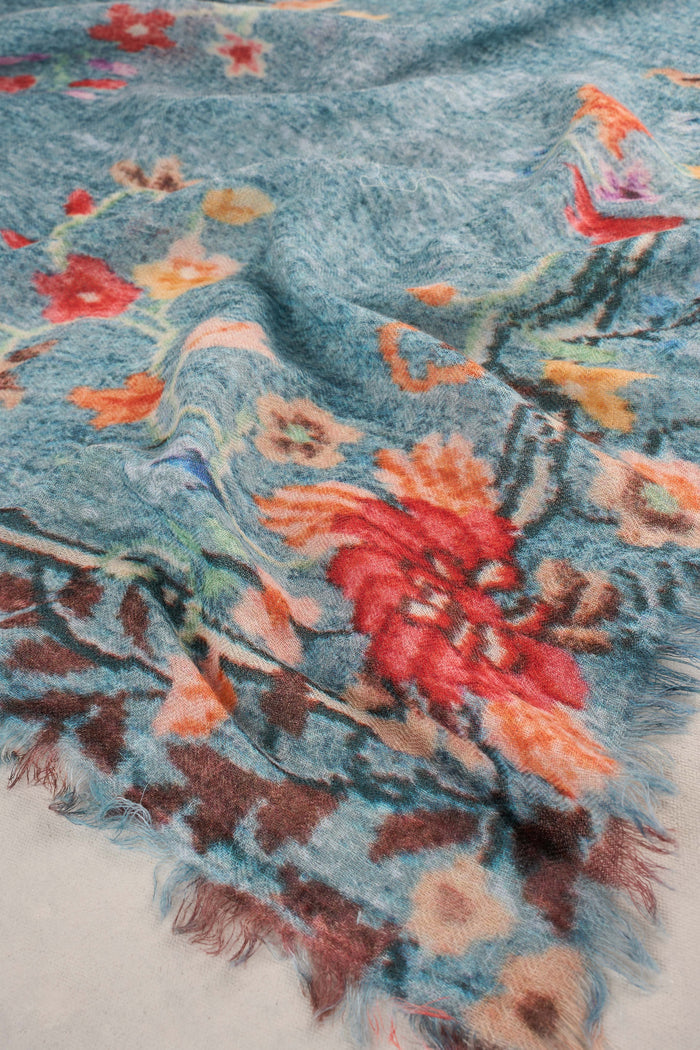 Square Wool Scarf - Multicolour