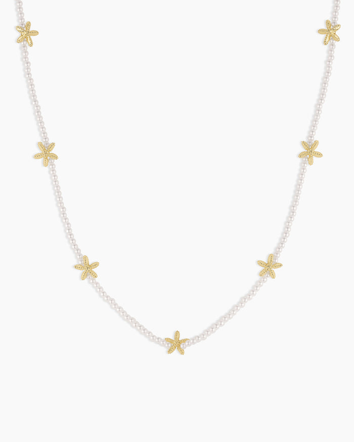 Starfish Pearl Necklace || option::18K Gold Plated