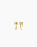 Sun Chain Huggies || option::18K Gold Plated