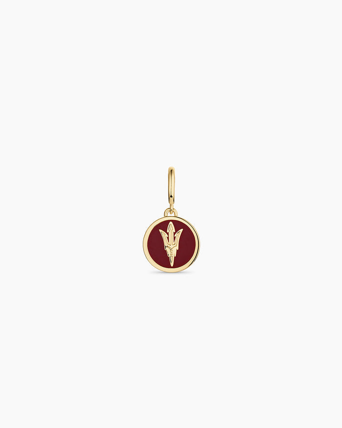 Sun Devil Maroon Charm || option::18K Gold Plated