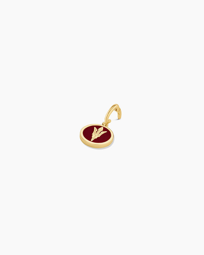 Sun Devil Maroon Charm || option::18K Gold Plated