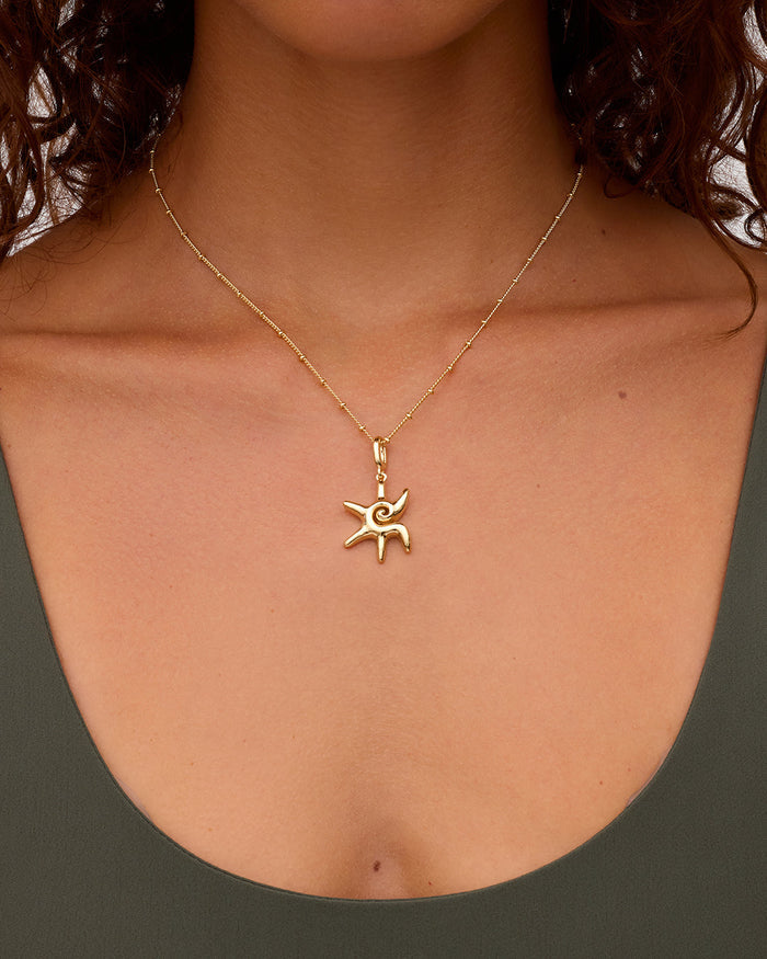 Sun Star Parker Charm || option::18K Gold Plated