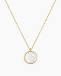Sunset Etched Necklace || option::18K Gold Plated