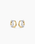 Taner Double Huggies || option::18K Gold & Silver Plated