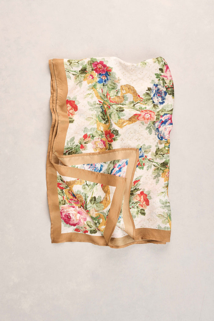 Tapestry Print Silk Scarf - Multicolour