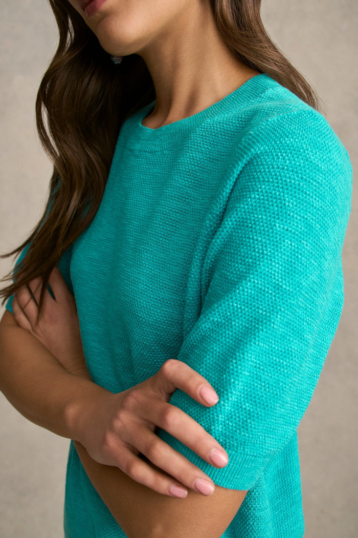 Textured Knit Top - Jewel