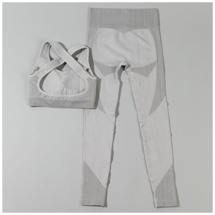 Textured Leggings & Sports Bra Activewear Set